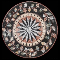 Mosaico medallón de flores