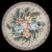 Mosaico flores (vista superior)
